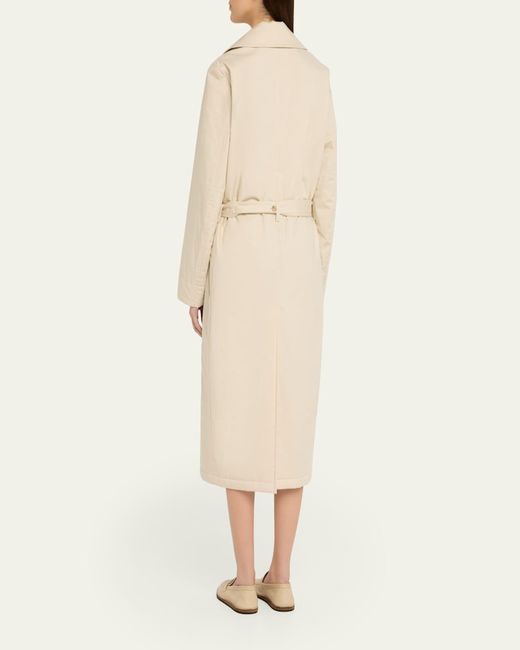 Vince Natural Padded Double-Breasted Coat