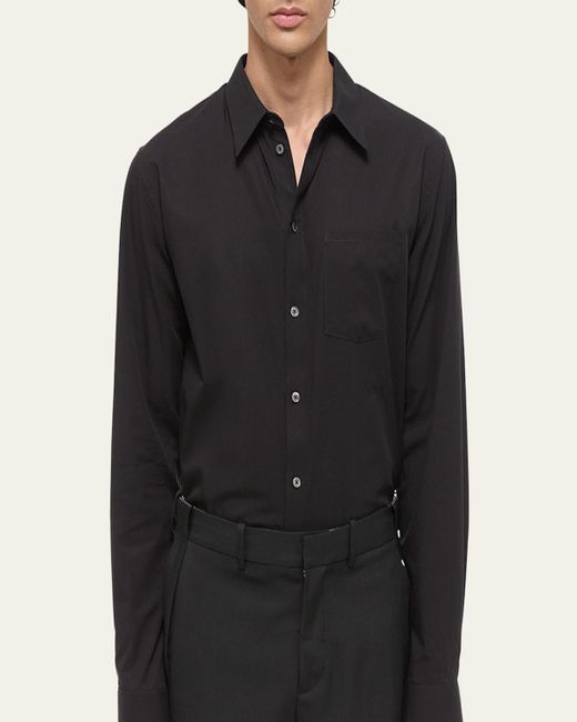 Helmut Lang Classic Button-Down Soft Cotton Shirt in Black for Men 