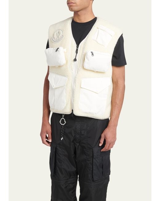 Moncler Genius Natural Moncler X Pharrell Williams Fleece Cargo Field Jacket for men