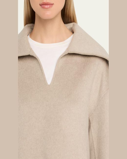 Nanushka Natural Maxe Wool-Silk Pullover