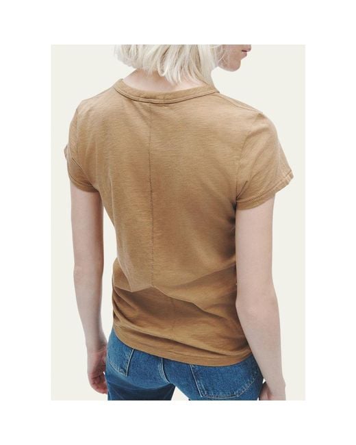 Rag & Bone Blue Slub Crewneck Tee