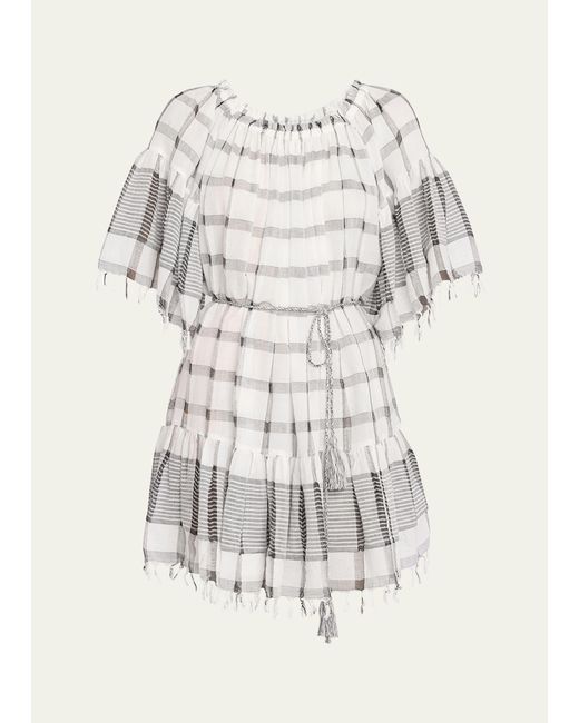 Ulla Johnson White Hollace Multi-stripe Mini Dress Coverup