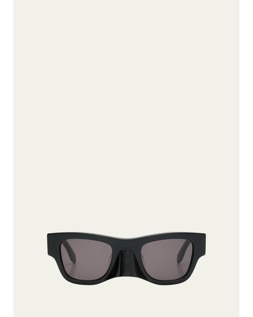 Palm Angels White Myrtle Acetate Rectangle Sunglasses