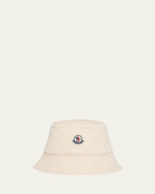 Moncler Natural Logo Patch Bucket Hat for men