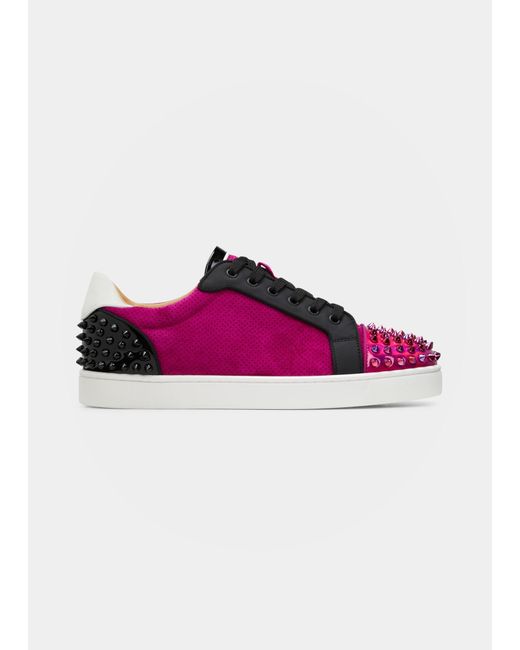 Christian Louboutin Seavaste 2 Orlato Flat Spike Low-top Sneakers in Pink  for Men | Lyst
