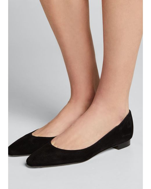 manolo blahnik flats black