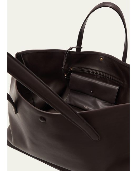 The Row Multicolor Idaho Xl Tote Bag In Saddle Leather
