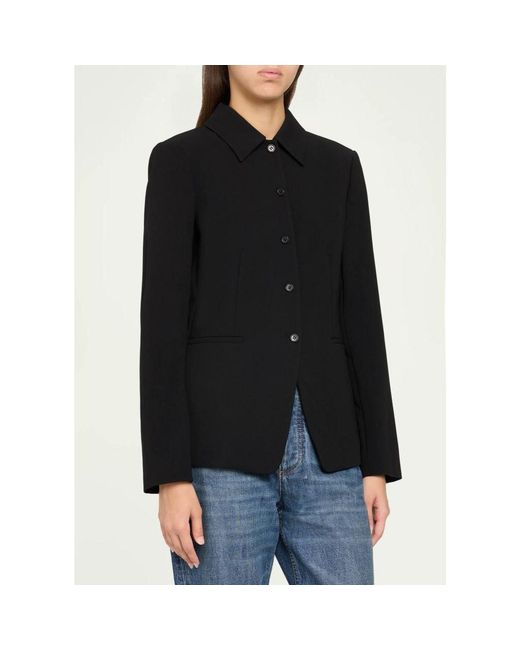 Theory Black Cutaway Single-Breasted Jacket