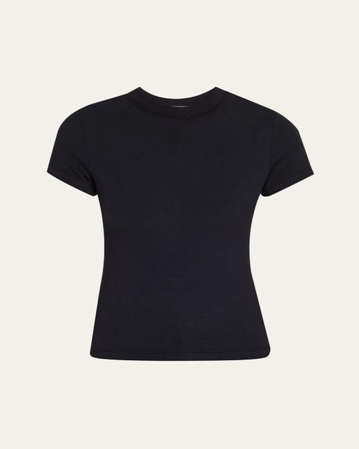 FRAME Natural Ribbed Crewneck Baby Tee