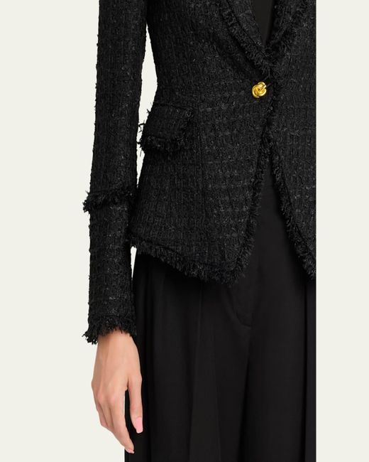 L'Agence Natural Kaisley Waffle Tweed Blazer