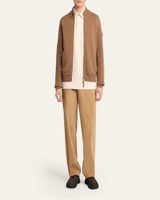 Moncler Brown Virgin Wool Blend Jacket for men