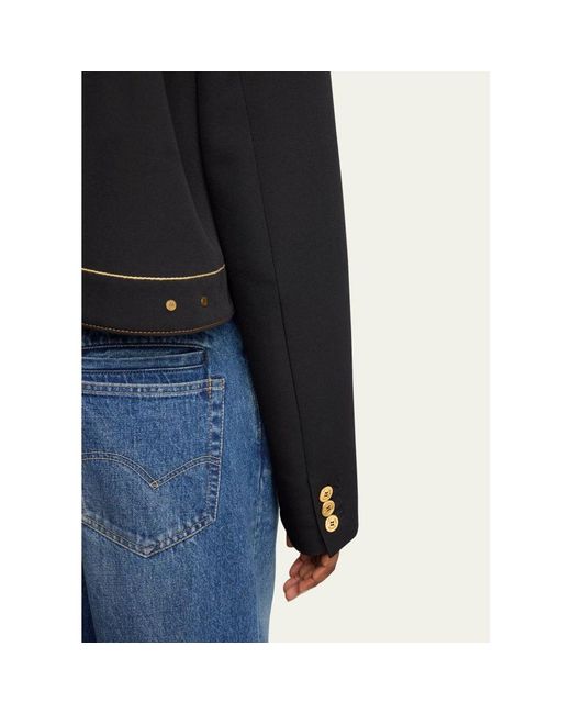 Sacai Blue Layered Wool Denim Jacket