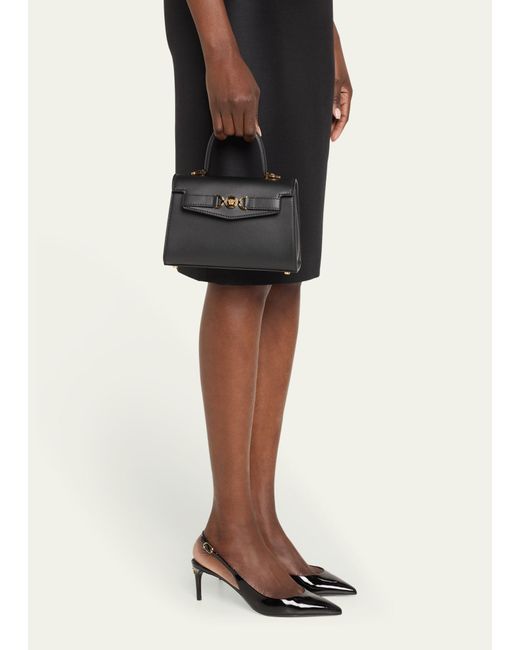 Versace Black La Medusa 95 Small Leather Top-handle Bag