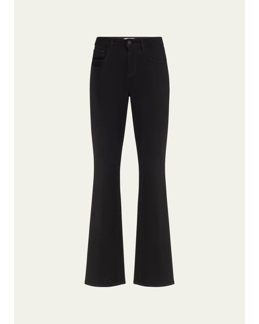 L'Agence Black Oriana High-rise Straight Jeans