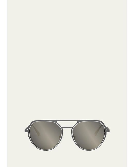 BVLGARI Gray Octo Geometric Sunglasses for men