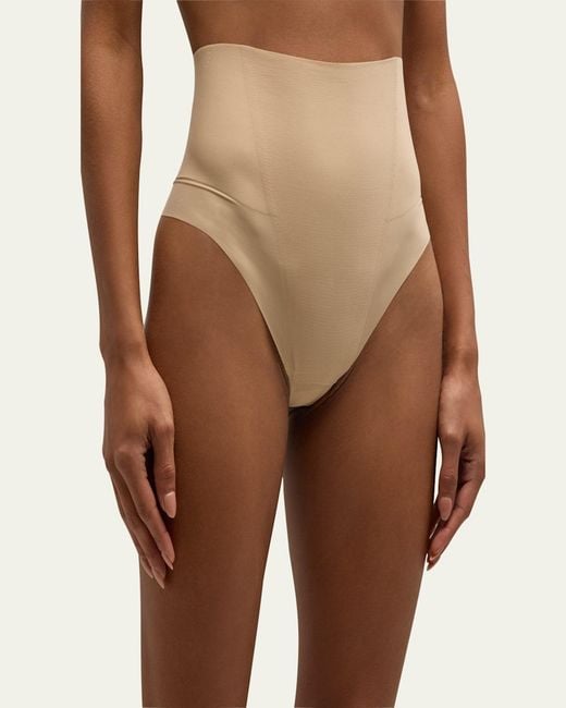 Commando Blue High-Rise Zone Smoothing Thong