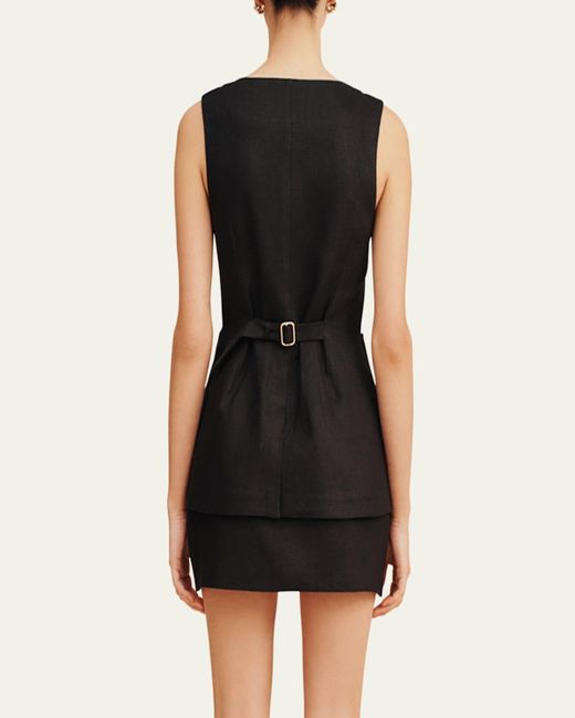 Posse Black Emma Linen Vest