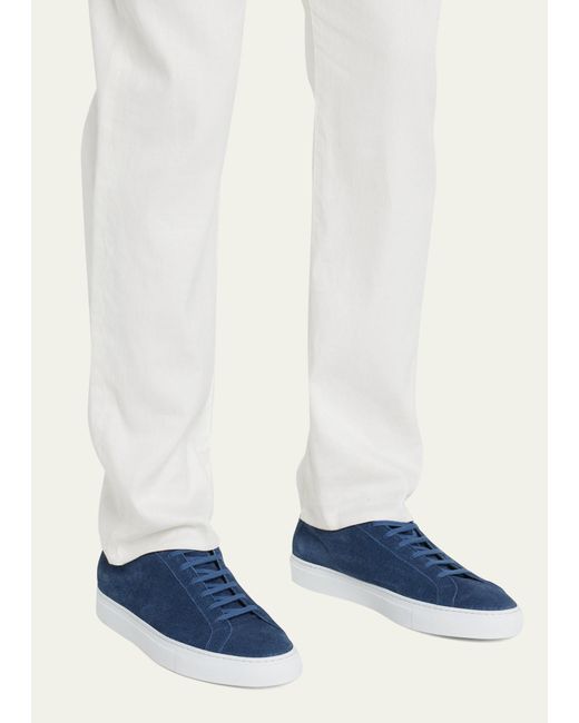 Common Projects Blue X B. Shop Achilles Patterned Suede Low-top Sneakers for men