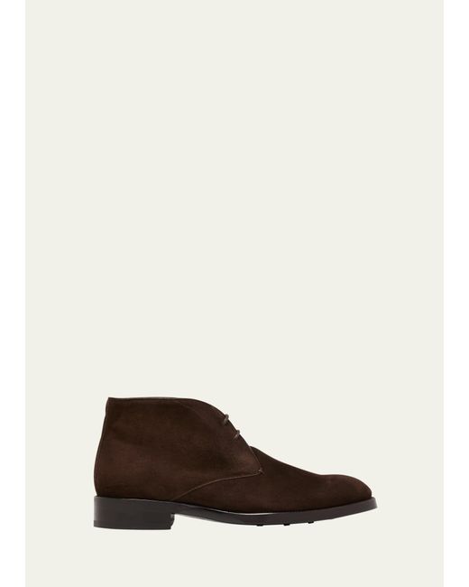 Brioni Natural Desert Suede Chukka Boots for men