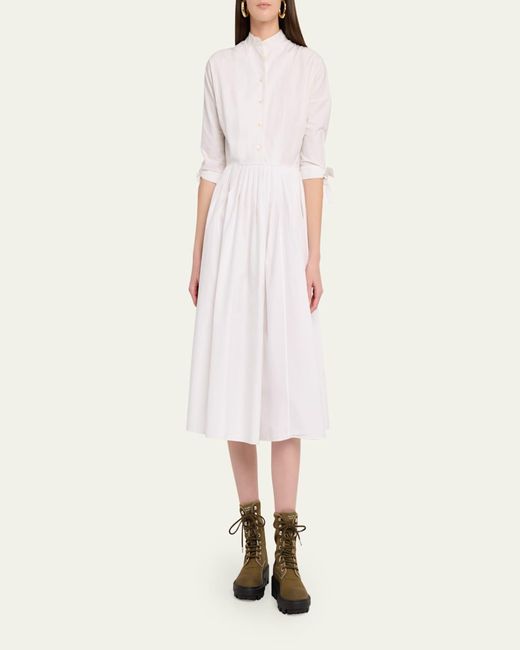 Prada Natural Canvas Ankle Combat Boots
