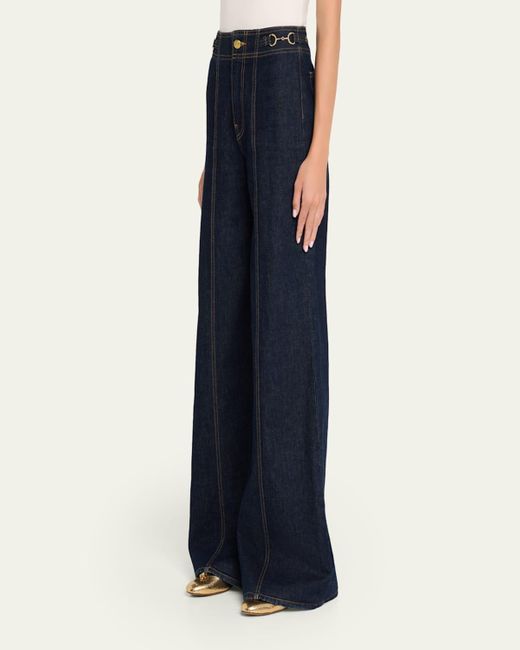 Ulla Johnson Blue The Delphine High-Rise Jeans