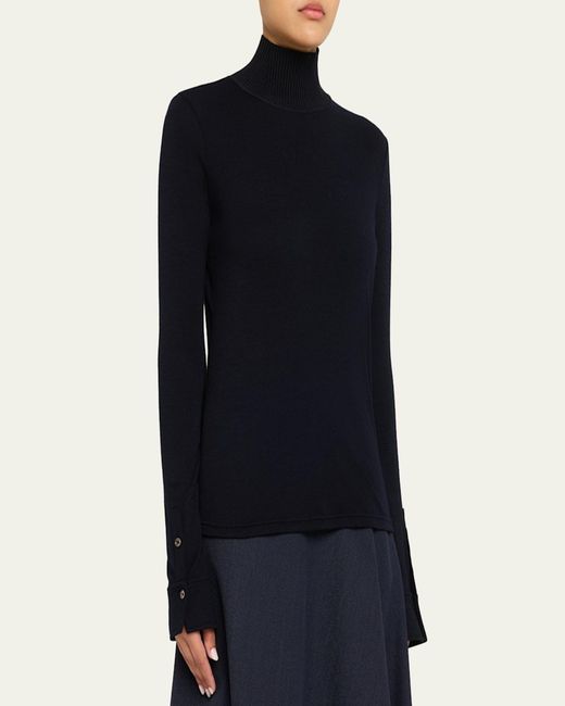 A.L.C. Blue Elyse Wool Turtleneck Sweater
