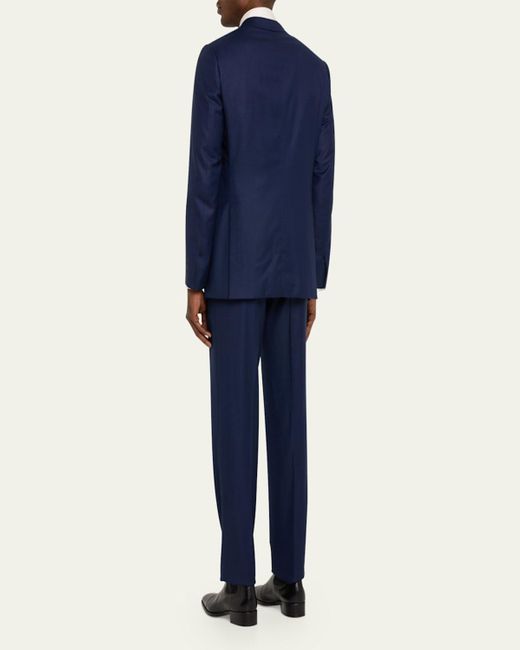 Brioni Blue Textured Solid Two-Piece Suit, Bright for men