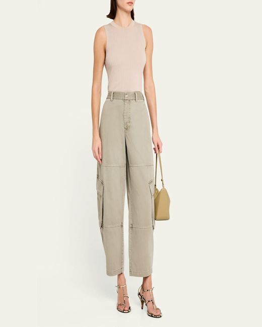 FRAME Natural The Bubble Cargo Pants