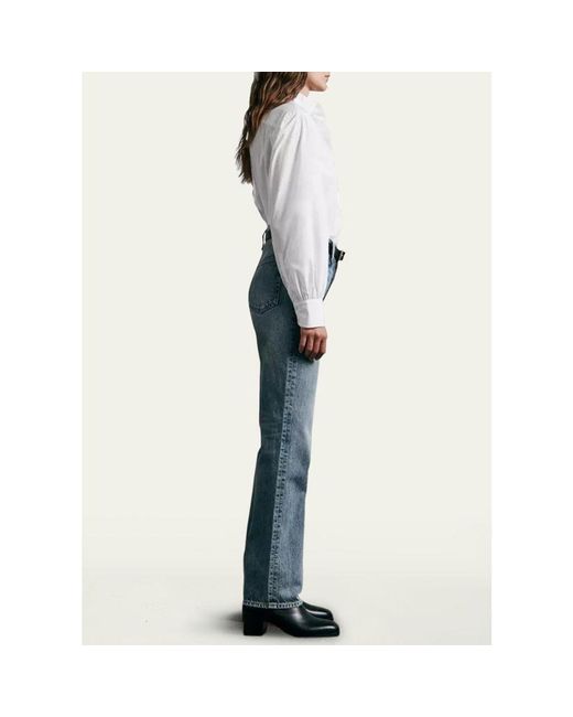 Rag & Bone White Maxine Classic Button-Front Shirt