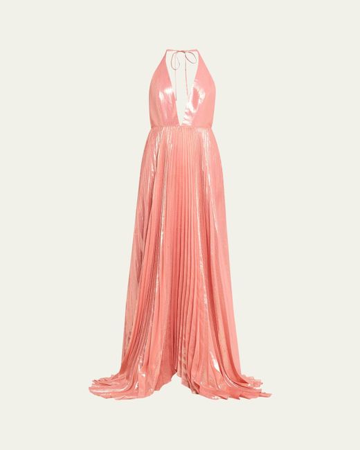 【Alice+Olivia】ADALYN メタリック シルク シフォン ドレス ALICE+OLIVIA メタリックシフォン マキシドレス ADALYN