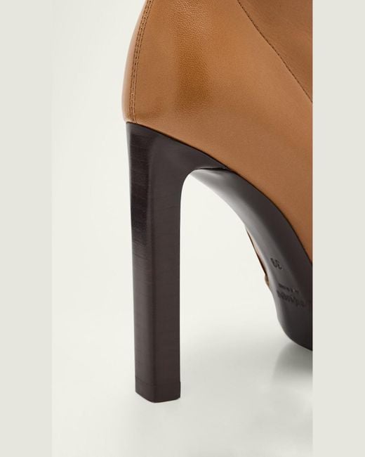 Saint Laurent Brown Francoise Smooth Leather Knee-High Boots