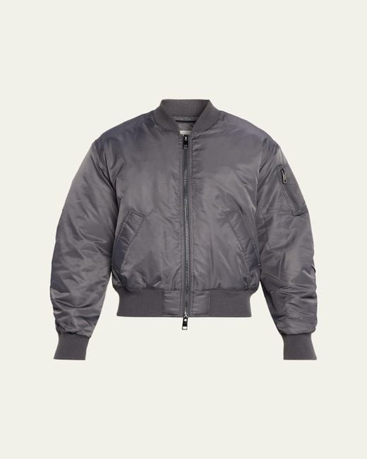 Officine Generale Gray Javier Nylon Bomber Jacket for men