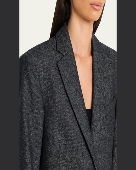 Michael Kors Blue Nico Two-Button Wool Blazer
