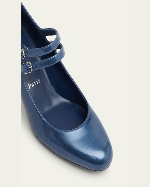 Christian Louboutin Miss Jane Sole Mary Jane Pumps in Blue Lyst