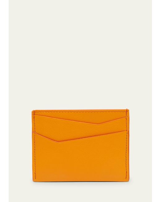 Loewe Orange Puzzle Calfskin Card Holder for men