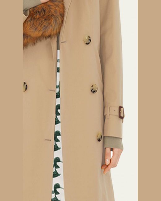 Burberry Natural Chelsea Belted Double-Breasted Trench Coat