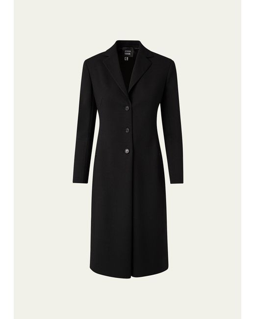 Akris Black Single-breasted Wool Jacket Dress