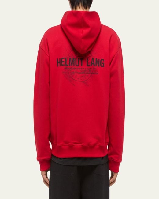 Helmut Lang Red Sketch Hoodie for men