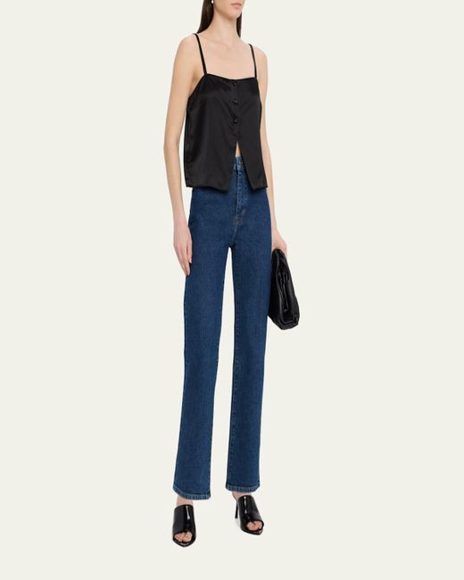 FRAME Blue The Ruler Crop Jeans