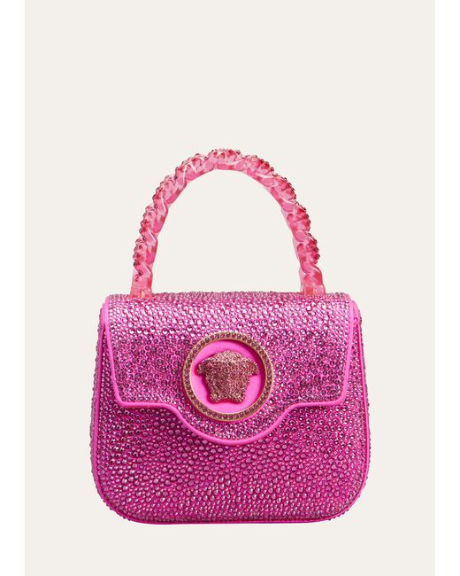Versace Pink La Medusa Mini Top Handle Bag