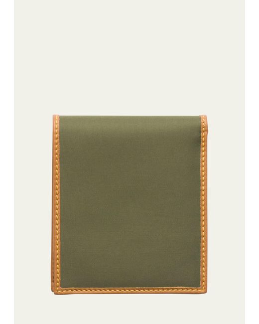 Prada Green Re-nylon And Leather Bifold Wallet for men