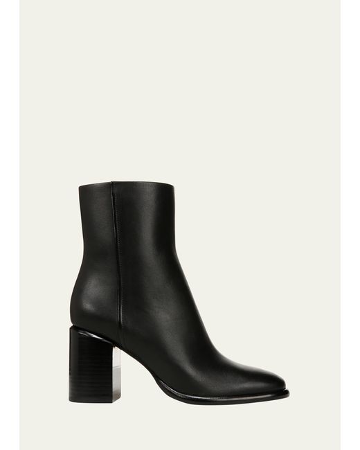 Vince Black Luca Leather Ankle Boots