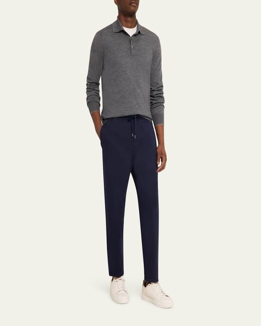 Brunello Cucinelli Blue Casual Drawstring Pants for men