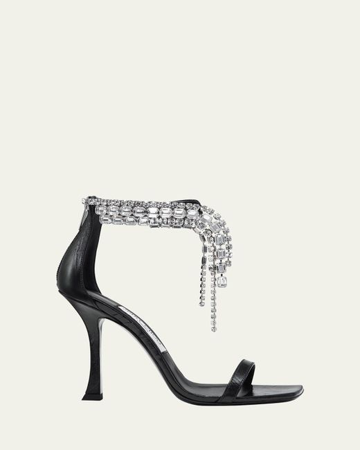 Jimmy Choo White Patent Leather Verity 100 Sandals