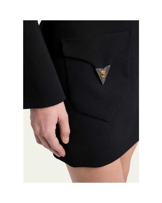 Versace Black Wool Mini Skirt