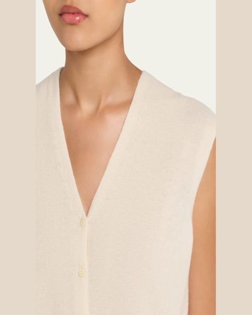 Jonathan Simkhai Natural Rozzi Cashmere Vest