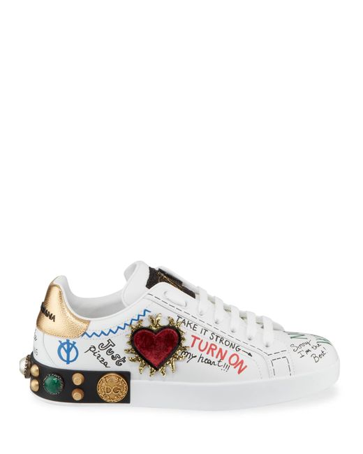 dolce and gabbana jeweled sneakers
