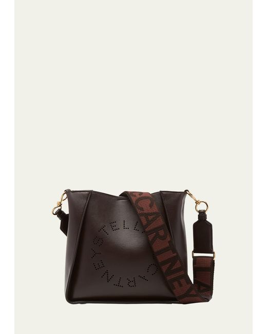 Stella McCartney Perforated Logo Alter Napa Crossbody Bag in Black
