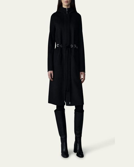 Mackage Black Blithe Handmade Wool Coat