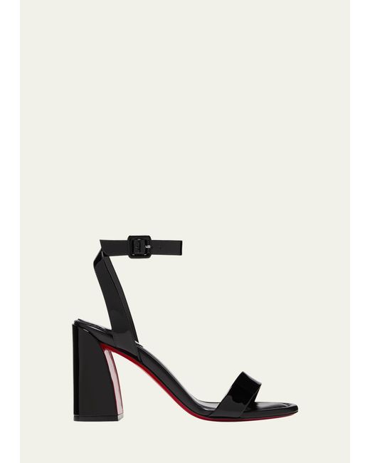 Christian Louboutin White Miss Sabina Red Sole Ankle-strap Sandals